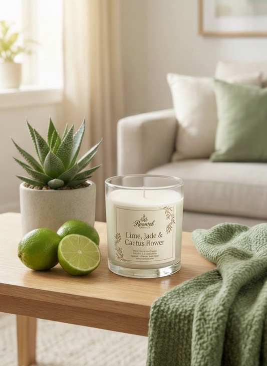 Lime, Jade & Cactus Flower | 8oz Premium Candle