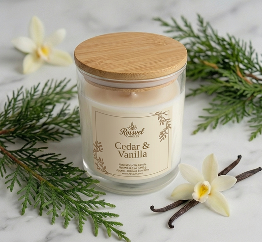 Cedar & Vanilla | 8oz Premium Candle