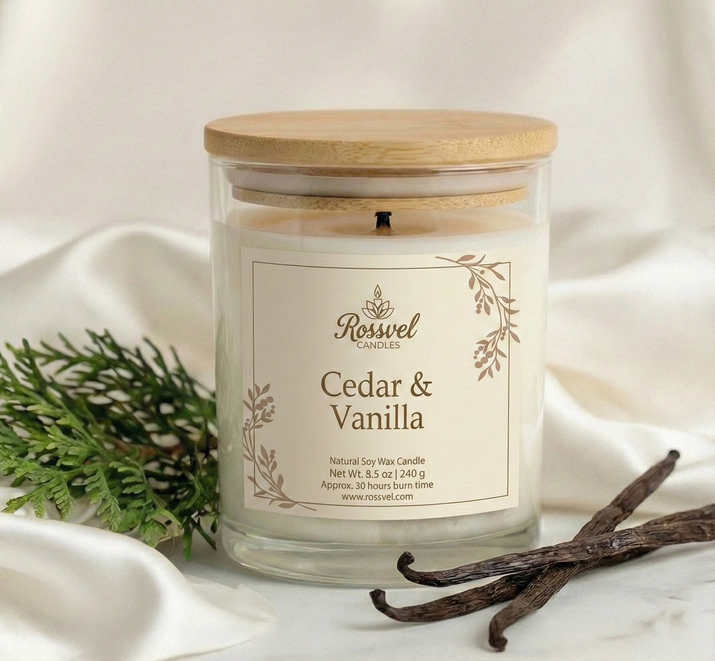 Cedar & Vanilla | 8oz Premium Candle
