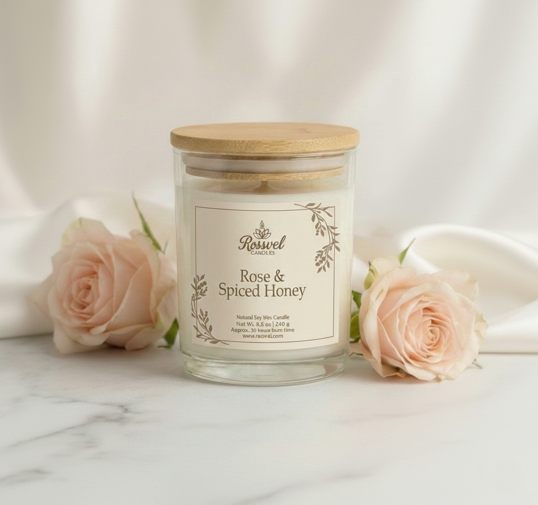 Rose & Spiced Honey | 8oz Premium Candle