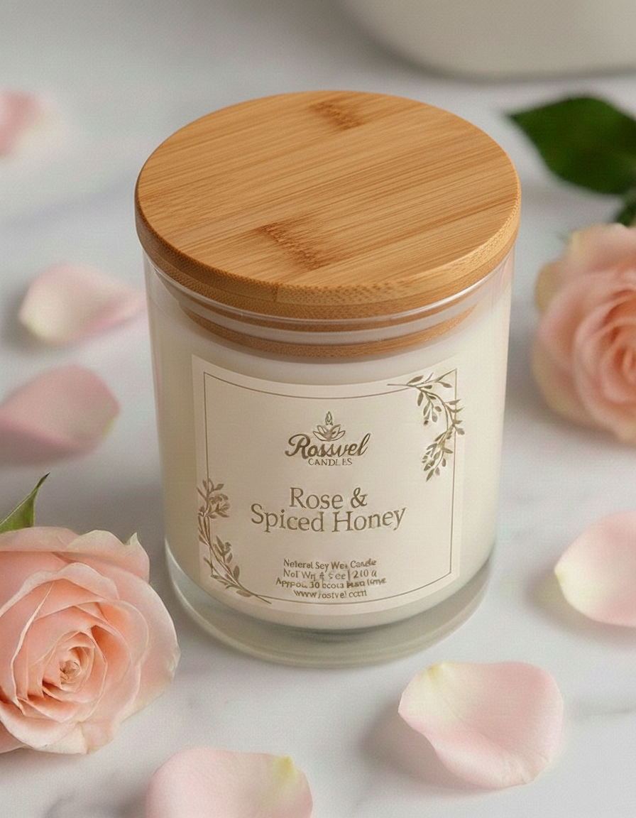 Rose & Spiced Honey | 8oz Premium Candle