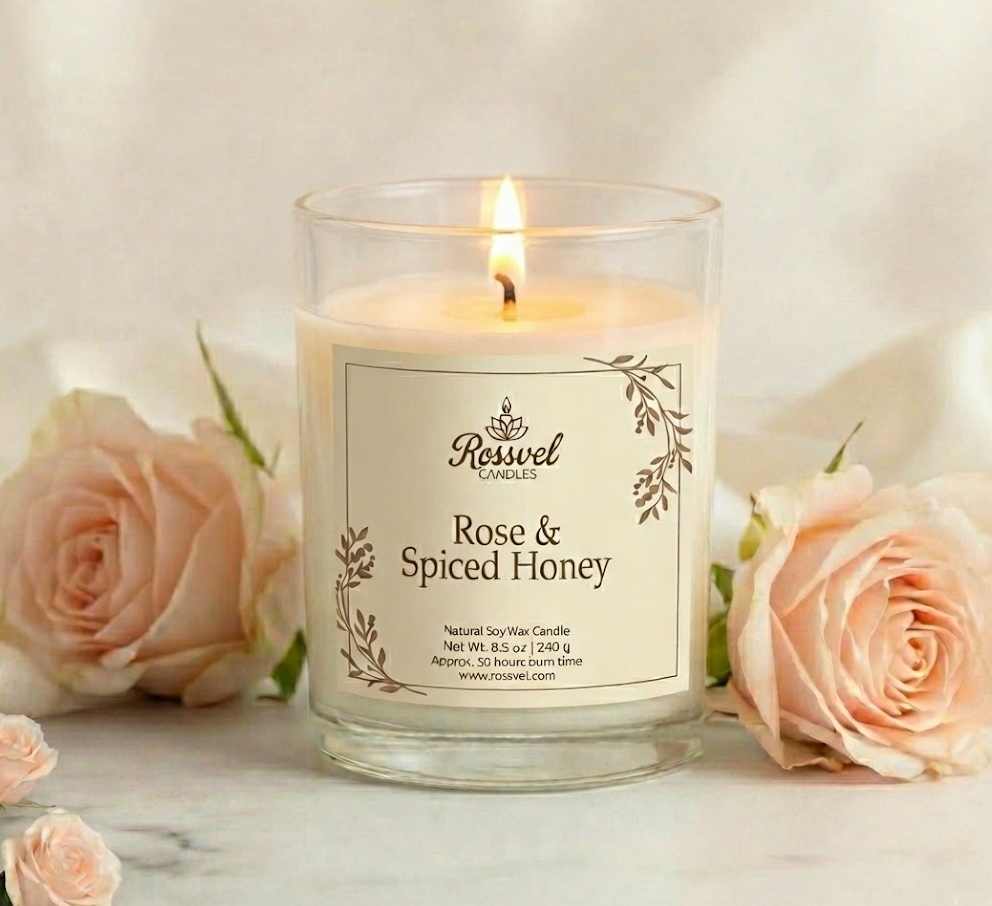 Rose & Spiced Honey | 8oz Premium Candle