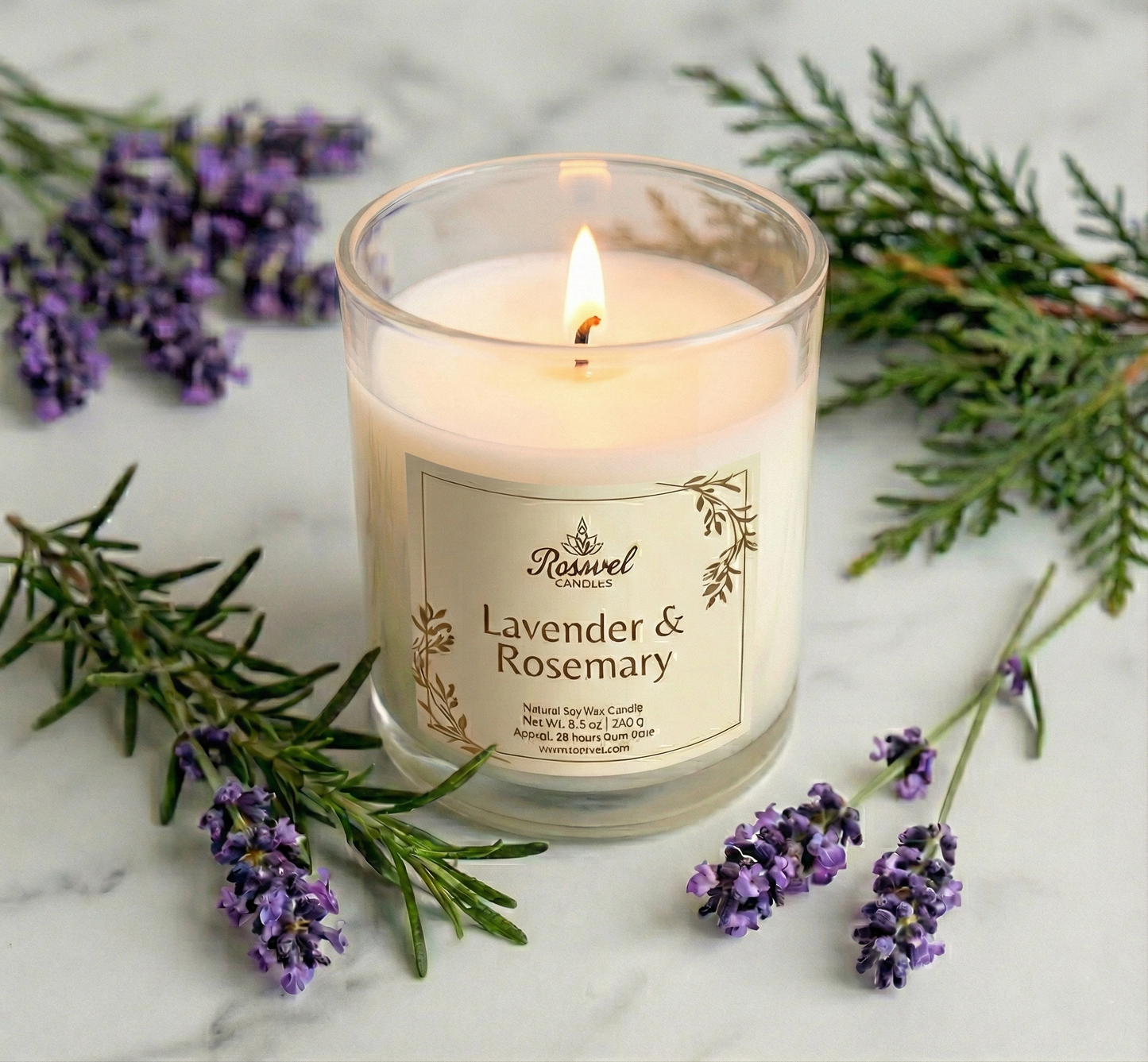 Lavender & Rosemary | 8oz Premium Candle