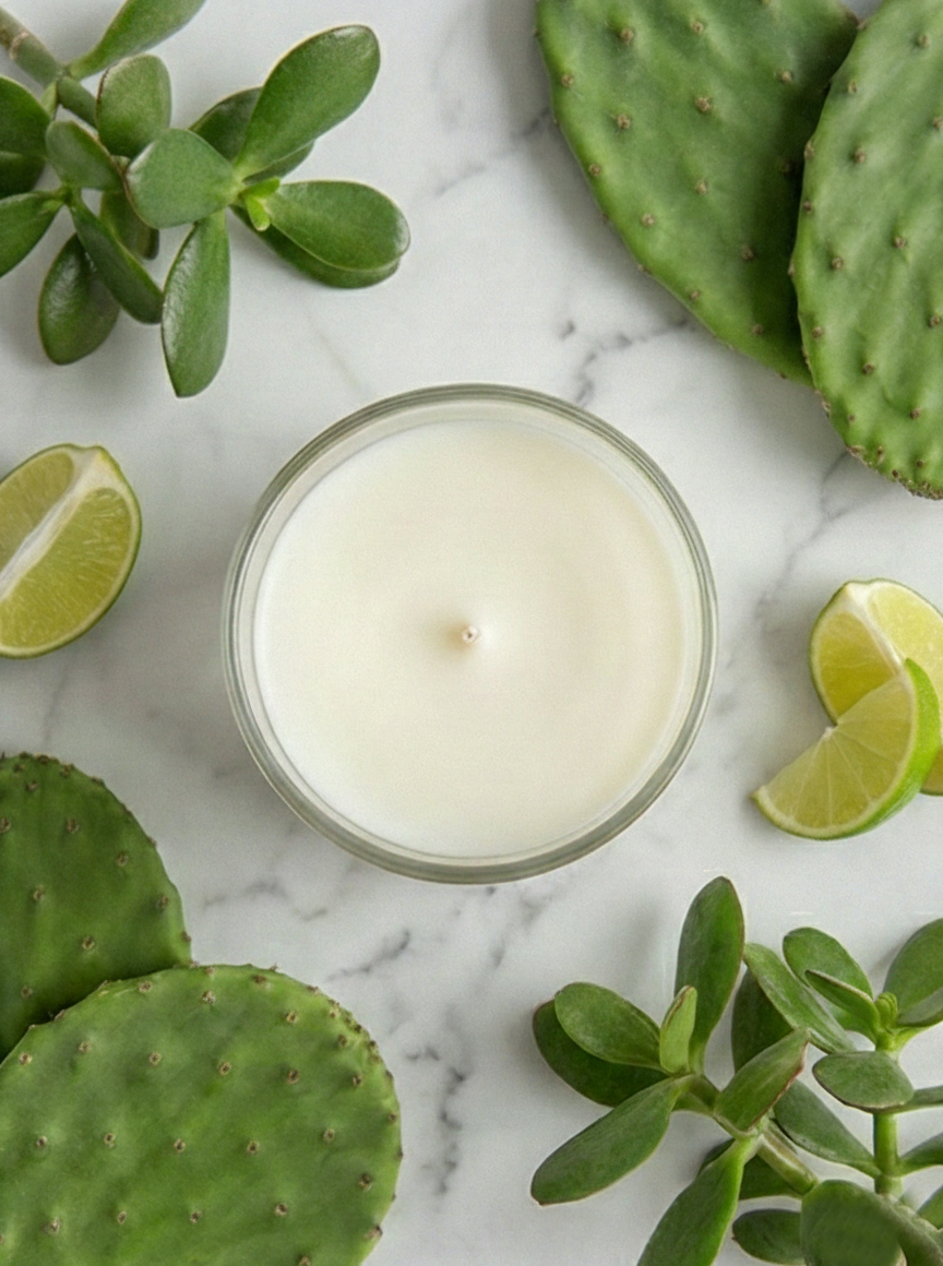 Lime, Jade & Cactus Flower | 8oz Premium Candle