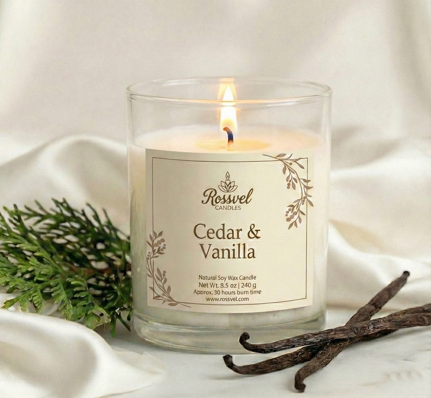 Cedar & Vanilla | 8oz Premium Candle