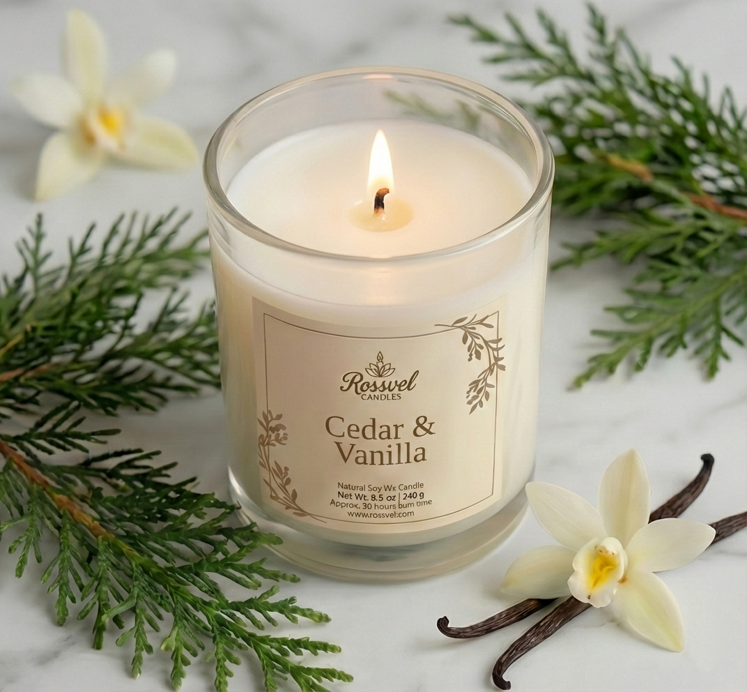 Cedar & Vanilla | 8oz Premium Candle