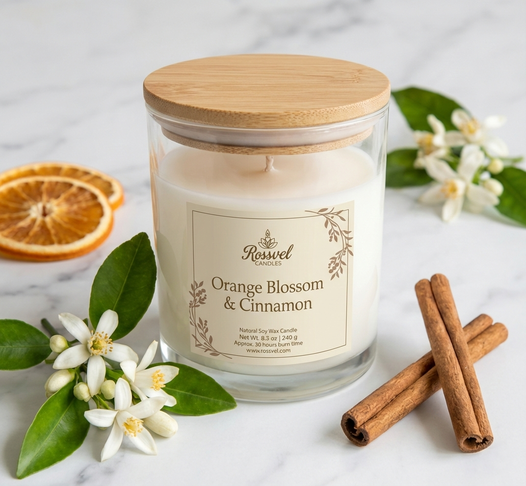 Orange Blossom & Cinnamon | 8oz Premium Candle