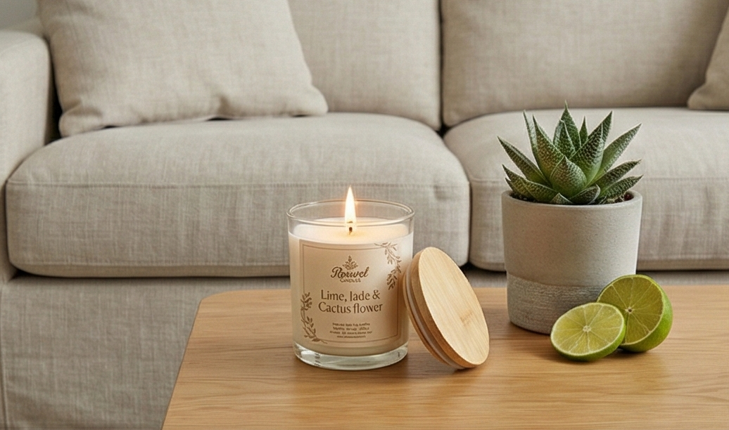 Lime, Jade & Cactus Flower | 8oz Premium Candle