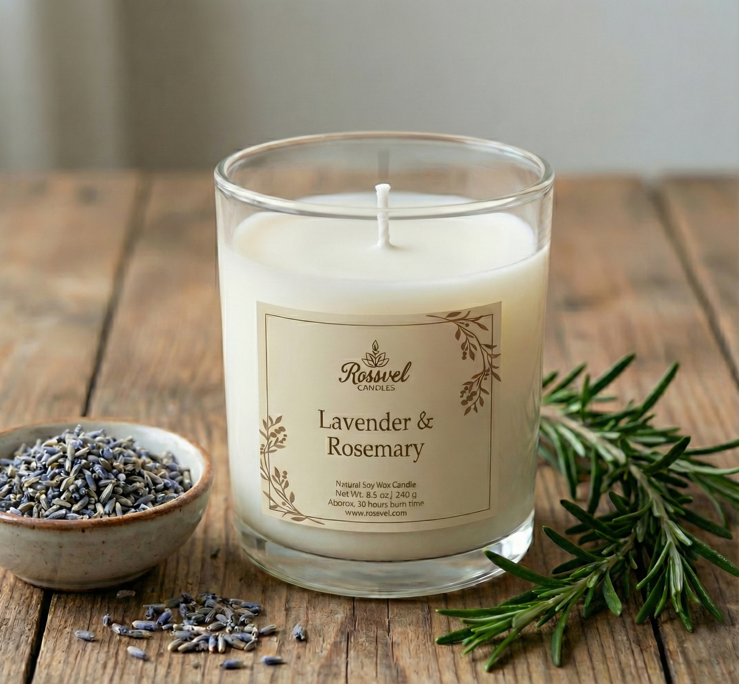 Lavender & Rosemary | 8oz Premium Candle