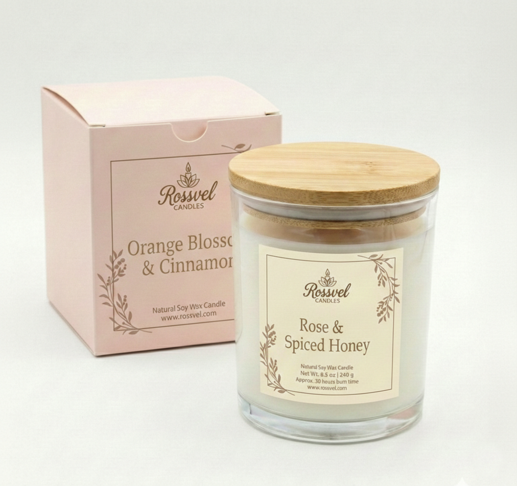 Rose & Spiced Honey | 8oz Premium Candle